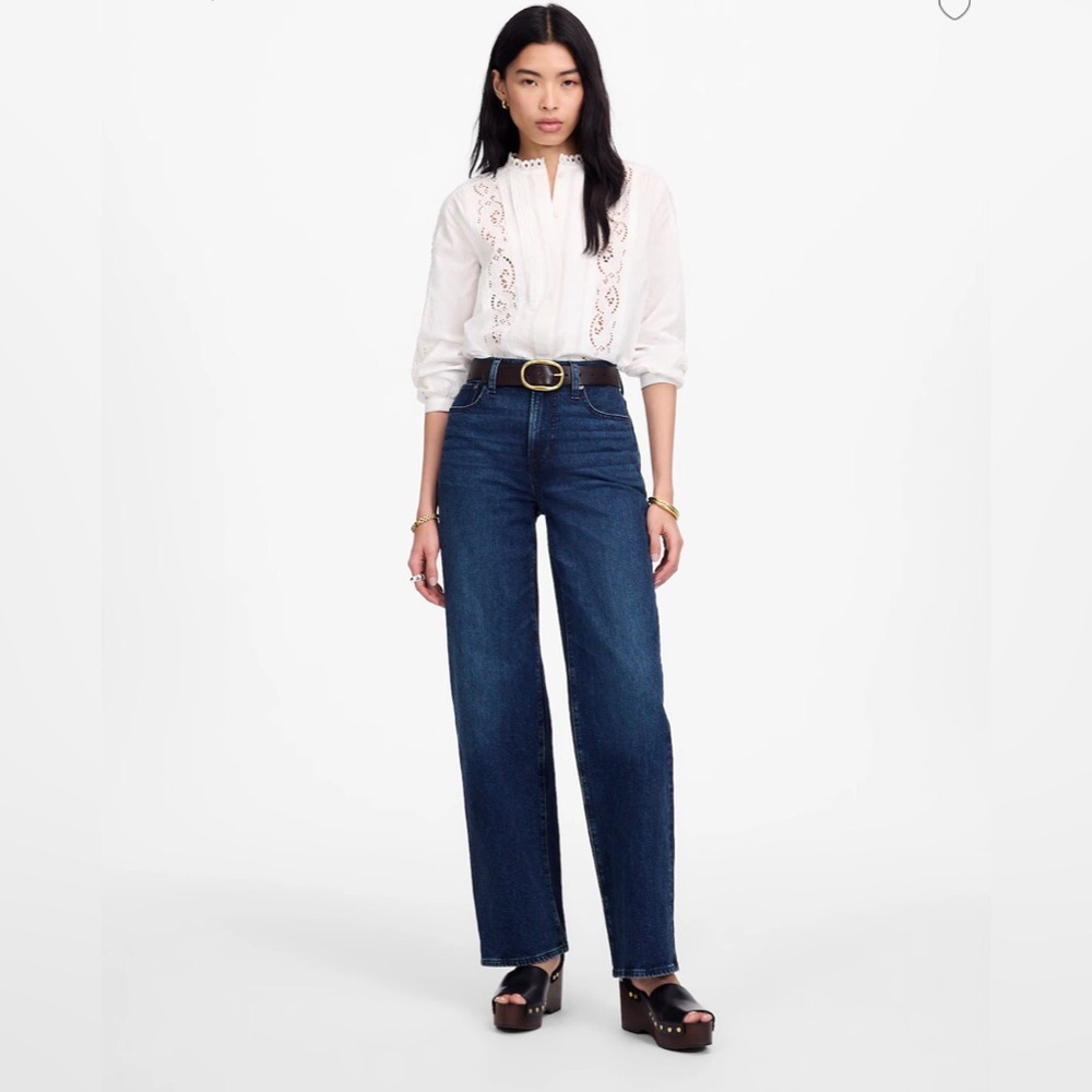 Madewell The Perfect Vintage Wide-Leg Jean Woman 28 Medium Wash Streetwear